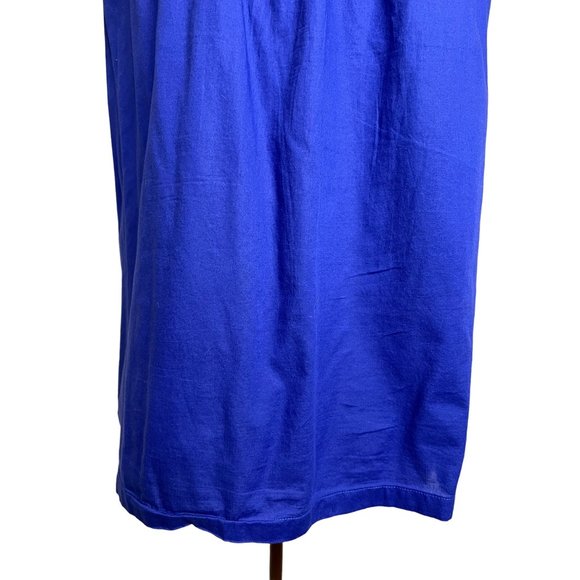 Style & Company Jeans Baby Doll Tank 12 Royal Blue Cotton Beaded Cotton - Picture 9 of 15